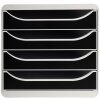 Exacompta Big-Box Classic lichtgrau-schwarz Schubladenbox 34,7x27,8x26,7 cm