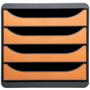 Big-Box Classic mausgrau-mandarine Schubladenbox