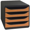 Exacompta Big-Box Classic Schubladenbox mausgrau-mandarine
