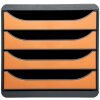 Exacompta Big-Box Classic Schubladenbox mausgrau-mandarine