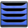 Exacompta Big-Box Classic Schubladenbox mausgrau-eisblau 34,7x27,8x26,7 cm
