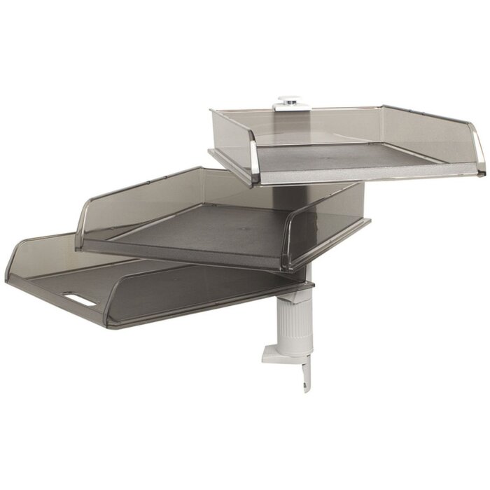 Exacompta Schwenksäule 3 Briefablagen B4 Classic Lichtgrau Grau transluzent