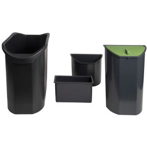 TOP LINE Öko-Papierkorb Classic Schwarz-Anthrazit