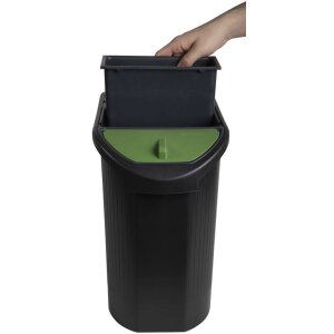 TOP LINE Öko-Papierkorb Classic Schwarz-Anthrazit