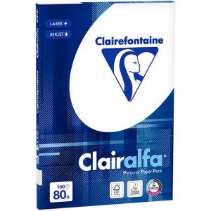 Clairefontaine Drucker-Papier Clairalfa 100 Blatt A4...
