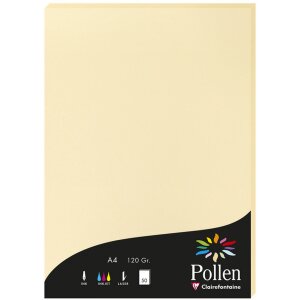 Clairefontaine Pollen Papier 120g 50 Blatt chamois A4