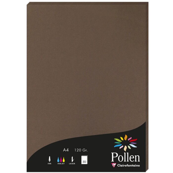 Clairefontaine 4292C Pollen Papier 120g A4 50 Blatt braun