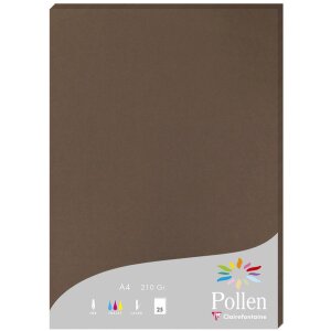 Papier A4 Pollen 210g braun 25 Blatt