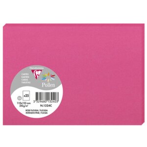Clairefontaine Karte C6 Pollen 210g fuchsia, 25 Blatt,...