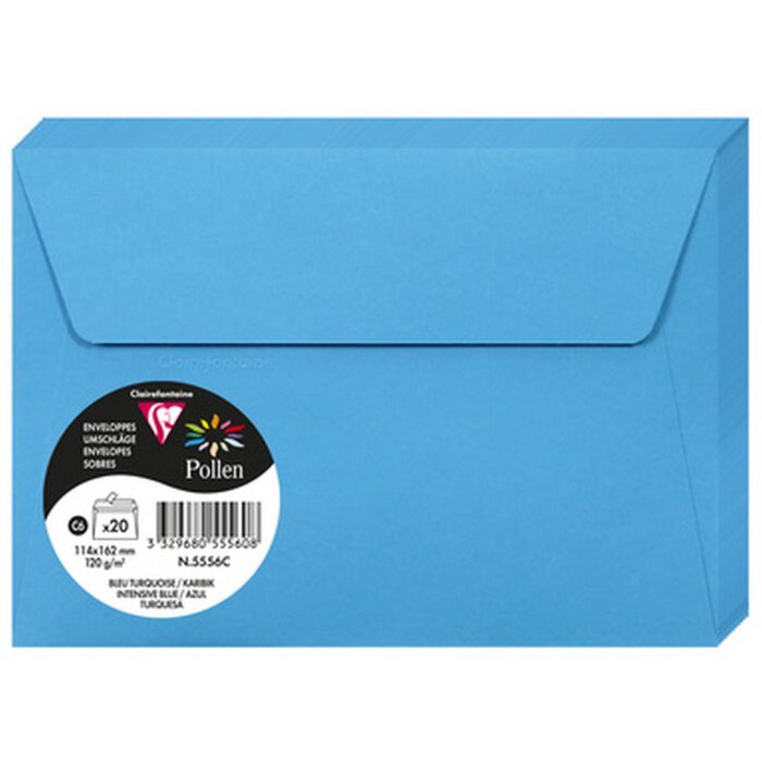 Clairefontaine Umschlag C6 Pollen 120g Karibik 20 Stück kardinalrot