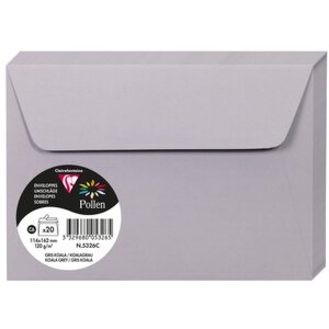 Clairefontaine Umschlag C6 Pollen 120g koalagrau Pack 20...