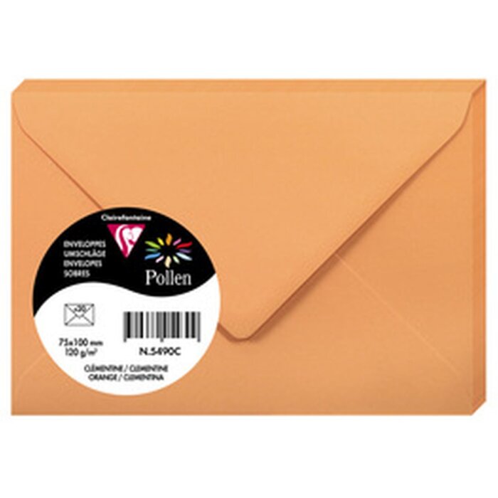 Clairefontaine Umschläge Pollen clementine 75x100 mm 120g 20 Stück