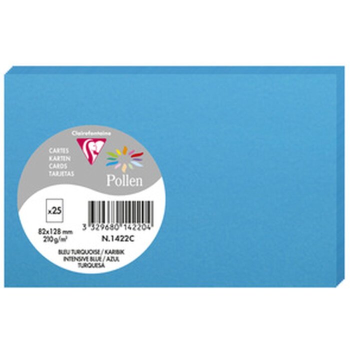 Clairefontaine Karte Pollen 82x128 karibik karamel Pack 25