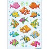 HERMA Sticker DECOR Fische No 3333 Comic-Design 9 x 16 cm 3 Bögen