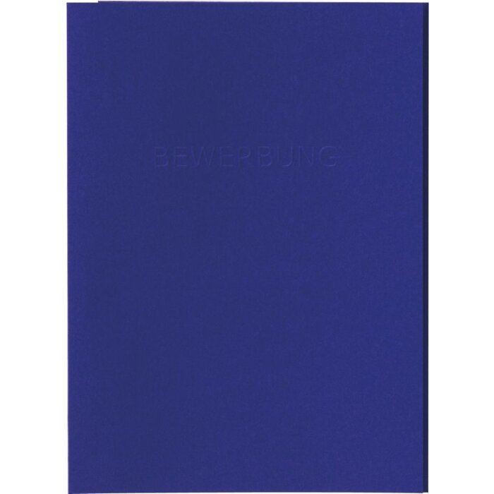 Walther Bewerbungsmappe mittelblau Prägung Bewerbung inkl Versandumschlag