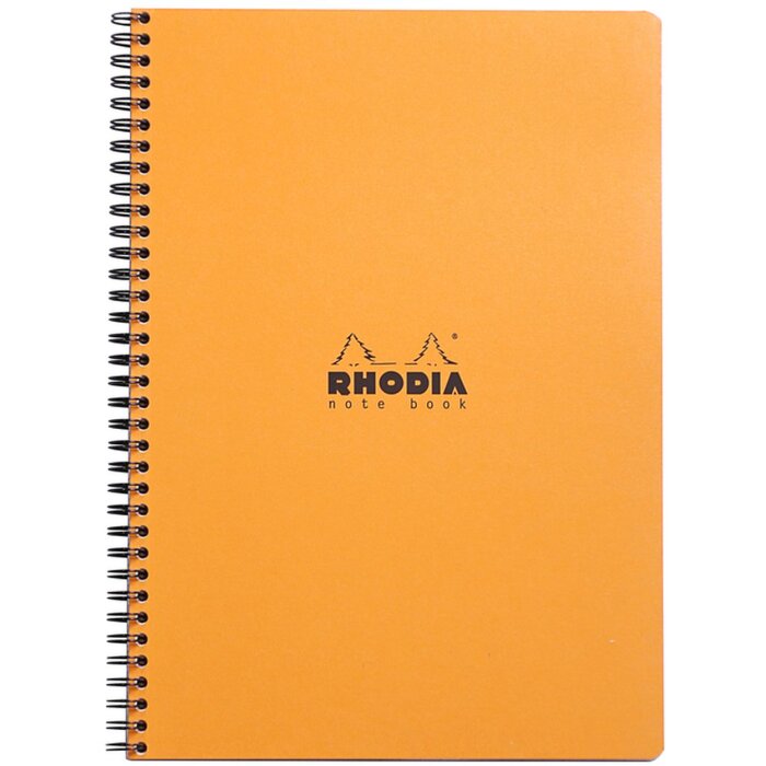 Rhodia Notizblock Doppelspirale A4 liniert, weiß, 80 Blatt