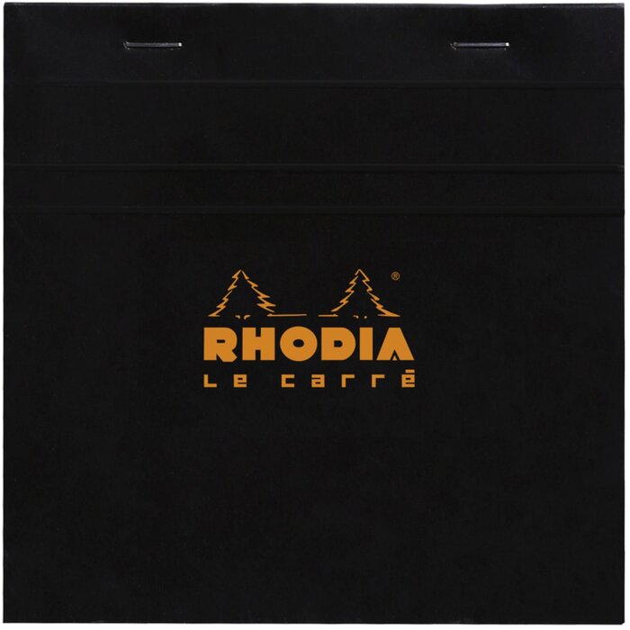 Rhodia Block Le Carré quadratisch 14,8x14,8cm kariert Schwarz 80 Blatt