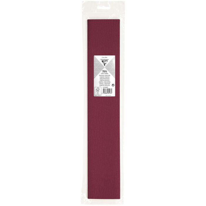 Clairefontaine Krepppapier Rolle bordeaux 250x50 cm 75% Elastizität 40g