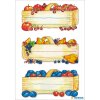 HERMA Sticker Leckere Obstkörbe Küchenetiketten 4 Blatt-Packung Bunt