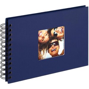 Walther Spiralalbum FUN blau 23x17 cm 40 schwarze Seiten
