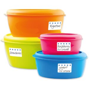 HERMA Tiefkühletiketten weiß Eiskristalle 7 Blatt 9 x 16,3 cm ablösbar