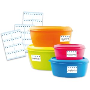 HERMA Tiefkühletiketten weiß Eiskristalle 7 Blatt 9 x 16,3 cm ablösbar