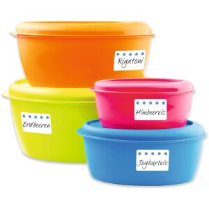 HERMA Haushaltsetiketten 3772 leuchtrot Eiskristalle 9x16,3 cm 6 Blätter