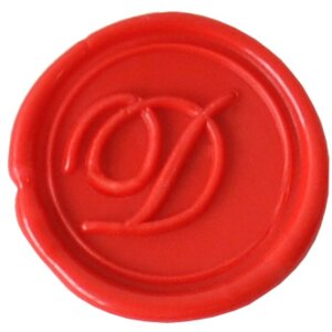 Siegel rund mit Holzgriff D kursiv