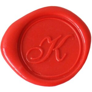 Siegel rund mit Holzgriff K kursiv