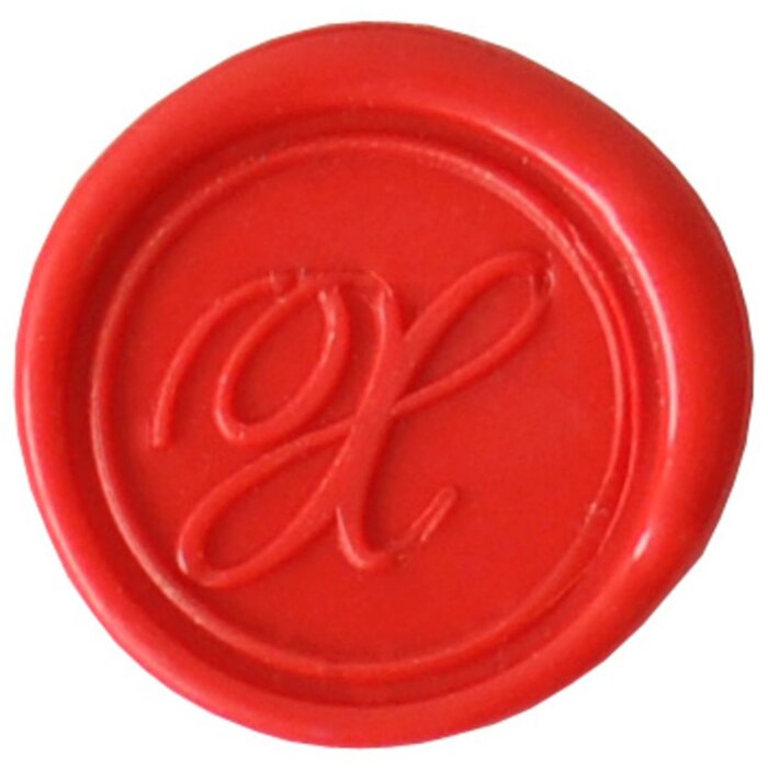 Exacompta Siegel rund mit Holzgriff X kursiv