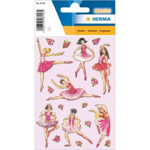 HERMA Magic Sticker Ballerinas 6158 rosa selbstklebend...