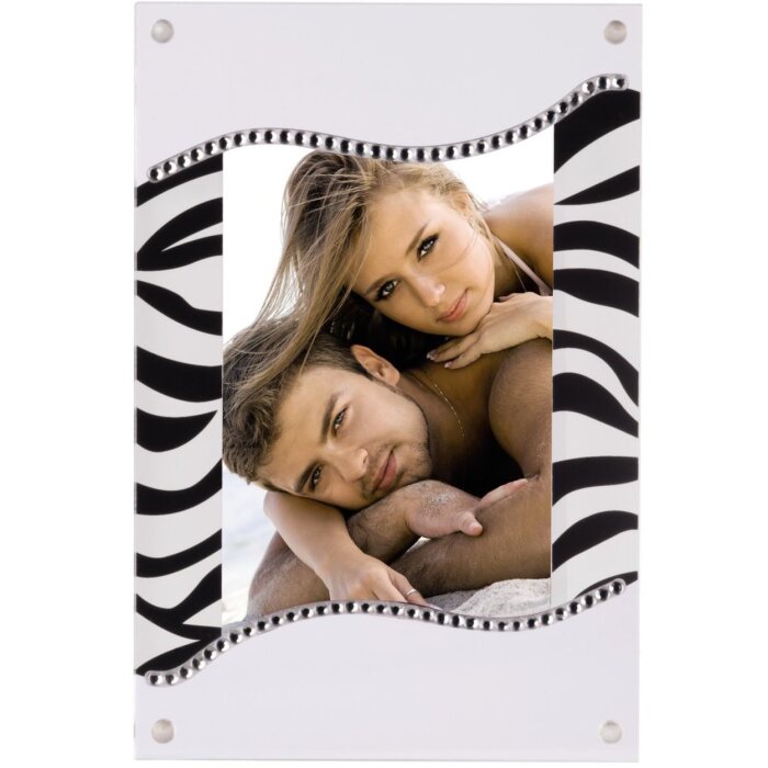 Hama Acryl-Magnet Rahmen Wilderness 7x10 cm Zebramuster Glitzer