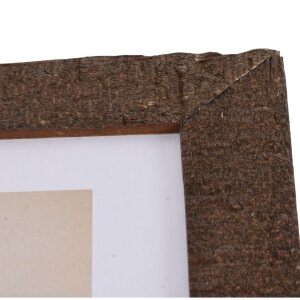 Henzo Holzrahmen Driftwood 30x30 cm dunkelbraun mit Passepartout 18x18 cm