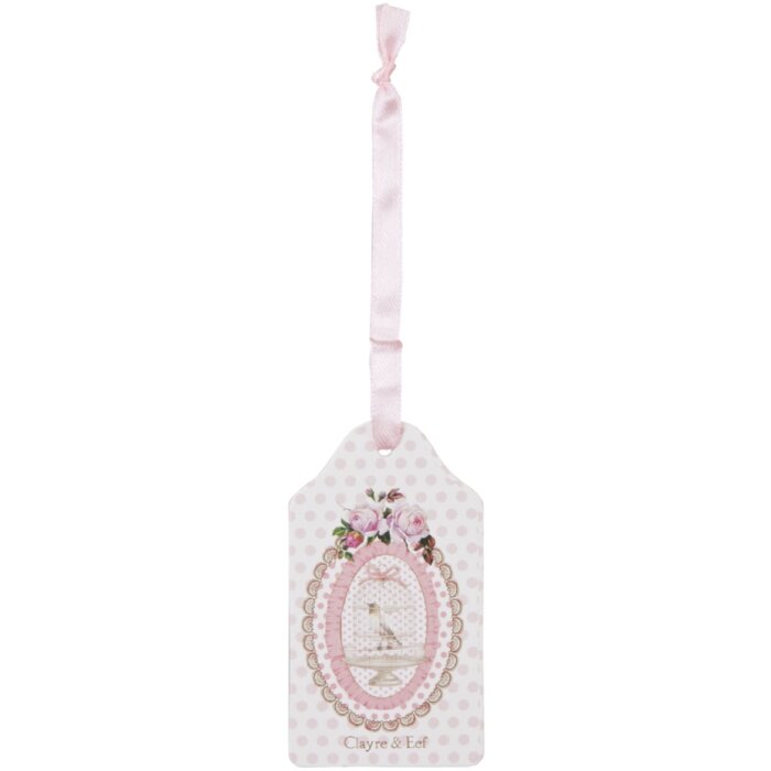 Clayre & Eef 12er Packung Papieranhänger 8x4,5 cm Mehrfarbig