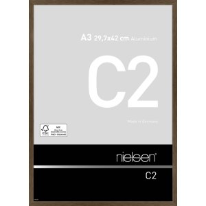 Nielsen Alurahmen C2 29,7x42 cm struktur walnuss matt DIN A3