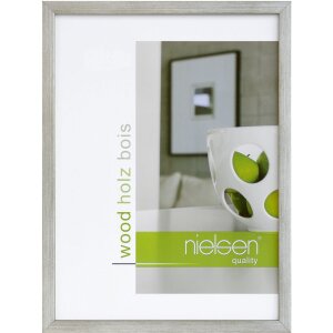 Nielsen Holz-Wechselrahmen Quadrum 18x24 cm silber