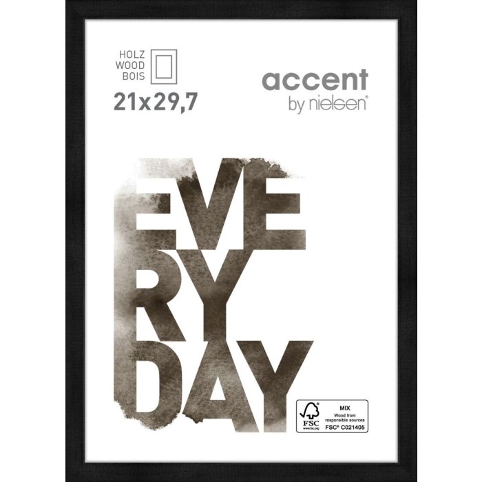 Nielsen Holzrahmen Zoom 21x30 cm schwarz DIN A4 Urkundenrahmen