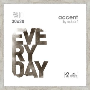 Nielsen Zoom Holzrahmen 30x30 cm silber Normalglas 1,3 cm...