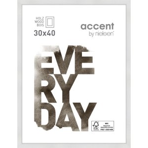 Nielsen Bilderrahmen Zoom 30x40 cm weiß Holz schmal...