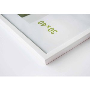 Nielsen Bilderrahmen Zoom 30x40 cm weiß Holz schmal abgerundet Normalglas