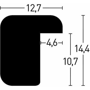 Nielsen Holzrahmen Zoom 40x50 cm Weiß Normalglas 1,3 cm Leiste Hoch-Querformat