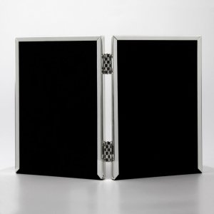 ZEP 120DS01 Metall-Doppelrahmen silber 2 Fotos 10x15 cm