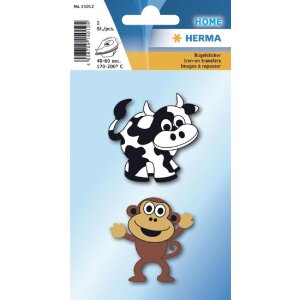 HERMA Bügelbilder Kuh + Affe