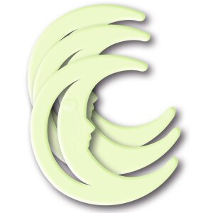 HERMA Leuchtsticker Mond, Farbe: Weiß, Größe: 10 x 10 cm, 3 Stück