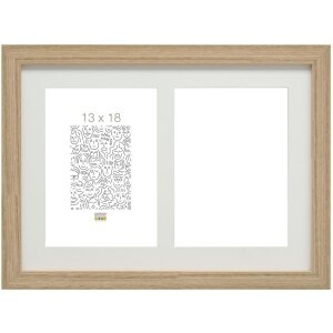 Holzgalerierahmen S66KB2 beige 2 Fotos 10x15 cm