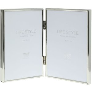 Deknudt Doppelrahmen Lilie Silber 13x18 cm für 2...