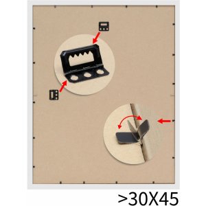 Deknudt Holzrahmen S43RE 15x20 cm weiß - Silberkante