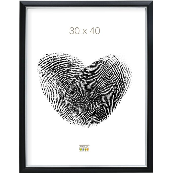 Deknudt S42JD Kunststoffrahmen 15x20 cm schwarz silberne Innenkante