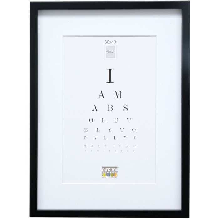 Holzrahmen S40A schwarz 15x20 cm - 13x18 cm