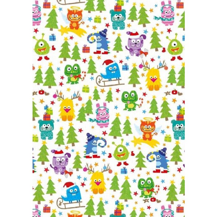 Artebene Papierbogen Weihnachtsmonster 70x100 cm 80 g/m² Bastelpapier